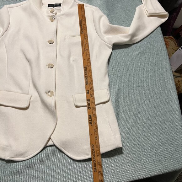 BANANA REPUBLIC WASHABLE COTTON BLEND BLAZER MEDIUM IVORY - Picture 10 of 10